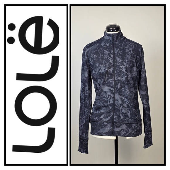 Lole Jackets & Blazers - Lolë Black Patterned Zip Jacket – Women’s Small (S) – Ski & Snow / Active Jacket